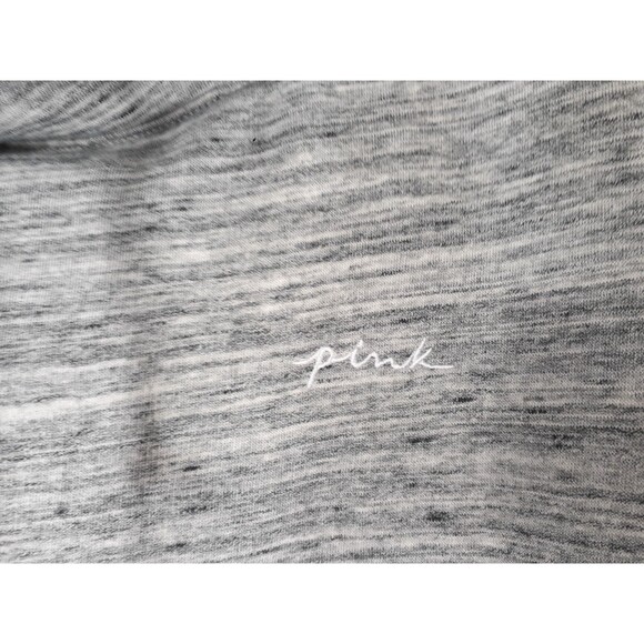 PINK Victoria's Secret Logo grey Long Sleeve turtle Neck sweatshirt Size XS - Picture 4 of 7